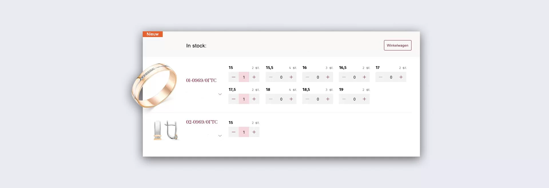 Alkor Product Selectie Interface